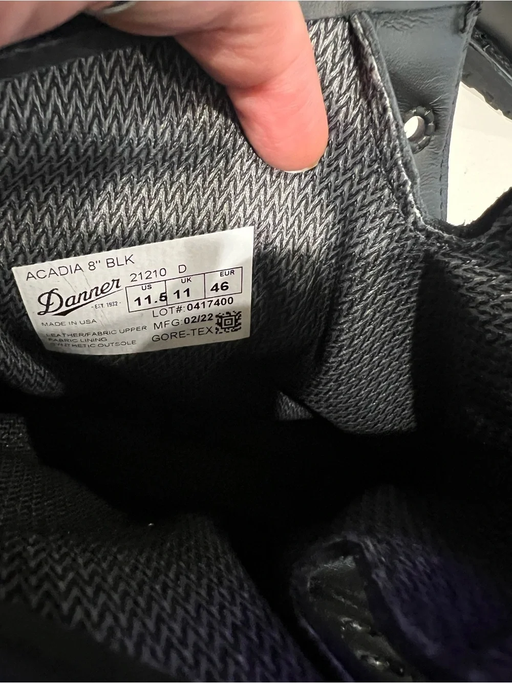 MENS DANNER 21210 ACADIA GORE-TEX 8